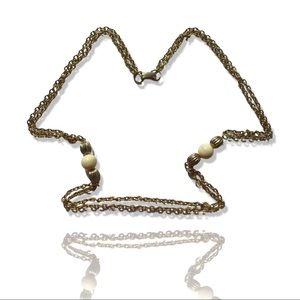 Gold and bead necklace